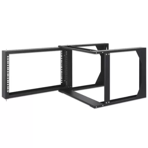 Manhattan Rackszekrény - 19" nyitott fali kivitel (6U, 360 (h) x 500 (w) x 450 (d) mm, Fekete)