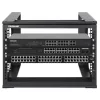 Manhattan Rackszekrény - 19" nyitott fali kivitel (6U, 360 (h) x 500 (w) x 450 (d) mm, Fekete)