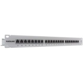   Manhattan Patch panel - CAT6 FTP árnyékolt patch panel, 24 portos, 1U,  Szürke