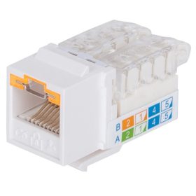   Manhattan Keystone - Cat6 Keystone Jack, UTP árnyékolatlan, RJ45, Műanyag, Fehér