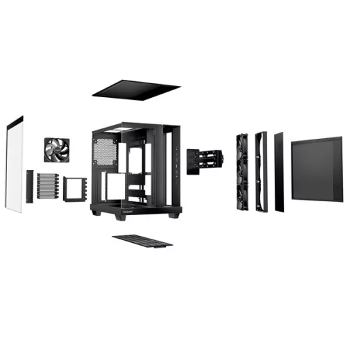 Be Quiet! Számítógépház - LIGHT BASE 500 Black (ATX, edzett üveg oldallap, fekete)
