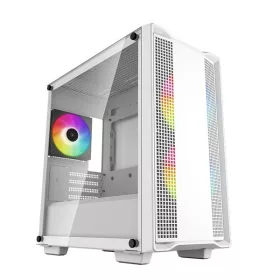   DeepCool Számítógépház - CC360 ARGB WH (fehér, ablakos, 3x12cm ventilátor, Mini-ITX / Micro-ATX, 1xUSB3.0, 1xUSB2.0)