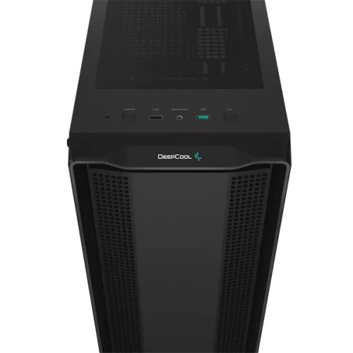 DeepCool Számítógépház - CC560 V2 Limited (fekete, ablakos, venti nélkül,  ATX, 1xUSB3.0, 1xUSB2.0)