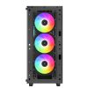 DeepCool Számítógépház - CC560 A-RGB V2 (fekete, ablakos, 4x12cm venti, Mini-ITX / Micro-ATX / ATX, 1xUSB3.0, 1xUSB2.0)