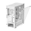 DeepCool Számítógépház - CC560 WHITE V2 (fehér, ablakos, 4x12cm LED venti, ATX, 1xUSB3.0, 1xUSB2.0, fehér)