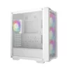 DeepCool Számítógépház - CC560 MESH WH V2 (ablakos, 4x12cm A-RGB ventilátor, ATX, 2xUSB3.0, fehér)