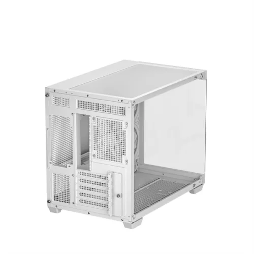 DeepCool Számítógépház - CG330 3F WH (fehér, ablakos, 3x12cm A-RGB, BTF, mATX, 2xUSB3.0, 1xUSB2.0)