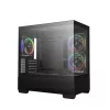 DeepCool Számítógépház - CG380 3F (fekete, ablakos, 3x12cm A-RGB, BTF, mATX, 2xUSB3.0, 1xUSB2.0)