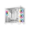 DeepCool Számítógépház - CG530 4F WH (fehér, ablakos, 4x12cm A-RGB, BTF, ATX, 2xUSB3.0, 1xUSB2.0)