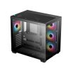 DeepCool Számítógépház - CG530 4F (fekete, ablakos, 4x12cm A-RGB, BTF, ATX, 2xUSB3.0, 1xUSB2.0)