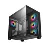 DeepCool Számítógépház - CG530 4F (fekete, ablakos, 4x12cm A-RGB, BTF, ATX, 2xUSB3.0, 1xUSB2.0)