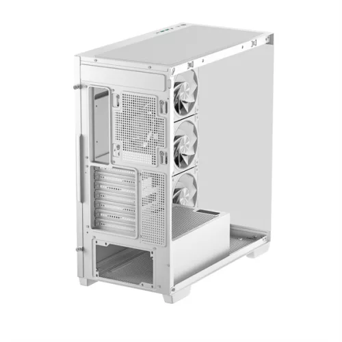 DeepCool Számítógépház - CG580 4F WH V2 (fehér, ablakos, 4x12cm A-RGB, BTF, ATX, 2xUSB3.0, 1xUSB2.0)