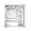 DeepCool Számítógépház - CG580 4F WH (fehér, ablakos, 4x12cm A-RGB, BTF, ATX, 2xUSB3.0, 1xUSB2.0)