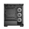 DeepCool Számítógépház - CG580 4F (fekete, ablakos, 4x12cm A-RGB, BTF, ATX, 2xUSB3.0, 1xUSB2.0)