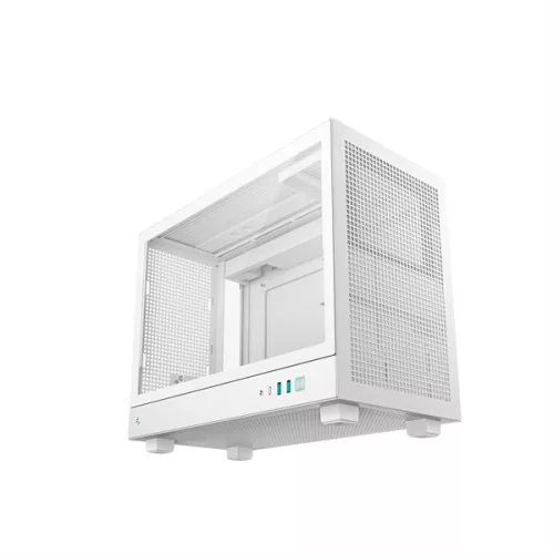 DeepCool Számítógépház - CH160 PLUS WH (mATX, 2xUSB3.0, Type-C, fehér)