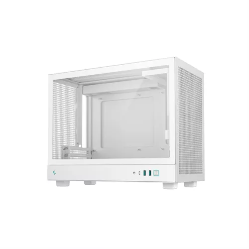 DeepCool Számítógépház - CH160 PLUS WH (mATX, 2xUSB3.0, Type-C, fehér)