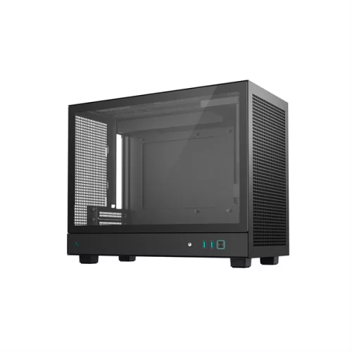 DeepCool Számítógépház - CH160 PLUS (mATX, 2xUSB3.0, Type-C, fekete)