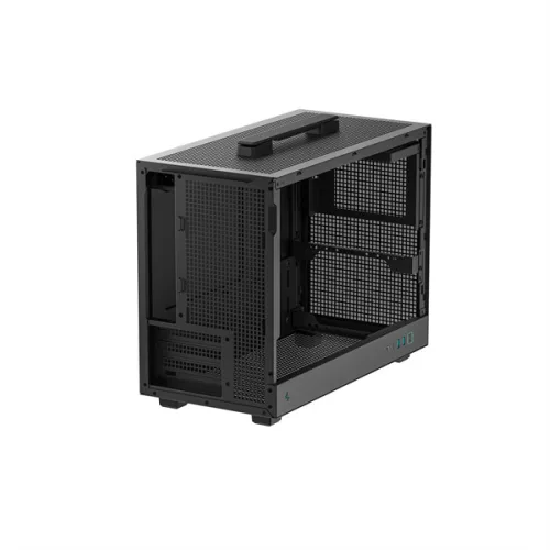 DeepCool Számítógépház - CH160 PLUS (mATX, 2xUSB3.0, Type-C, fekete)