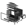 DeepCool Számítógépház - CH160 PLUS (mATX, 2xUSB3.0, Type-C, fekete)