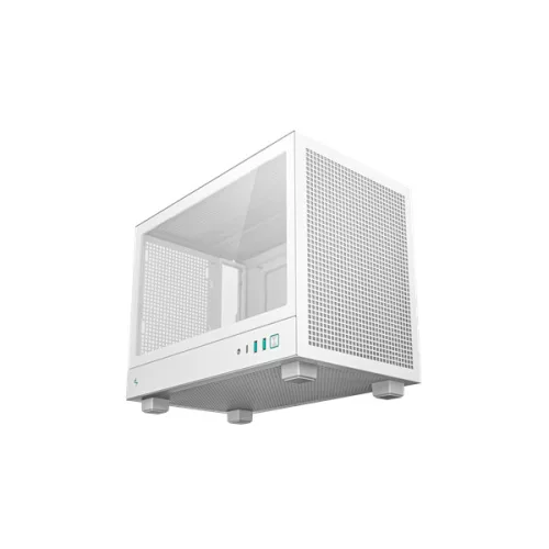 DeepCool Számítógépház - CH160 WH (Mini-ITX, 2xUSB3.0, Type-C, fehér)