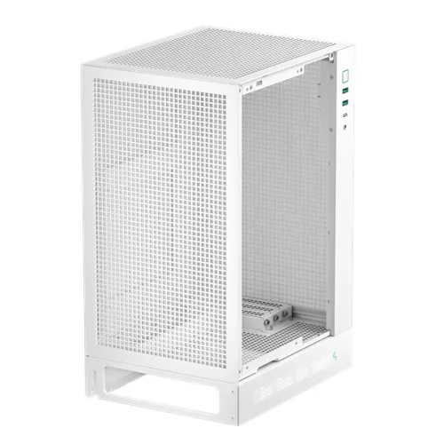 DeepCool Számítógépház - CH170 DIGITAL WH (Mini-ITX, 2xUSB3.0, Type-C, fehér)