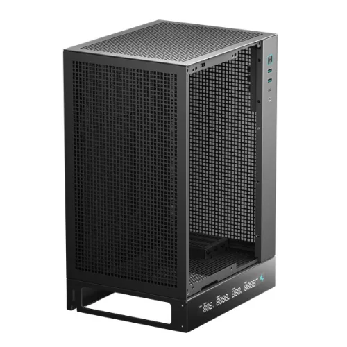DeepCool Számítógépház - CH170 DIGITAL (Mini-ITX, 2xUSB3.0, Type-C, fekete)