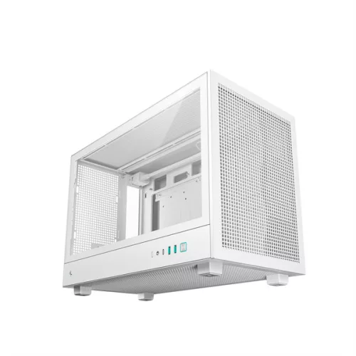 DeepCool Számítógépház - CH260 WH (fekete, Mini-ITX/Micro ATX (BTF), 2xUSB3.0, Type-C, fehér)