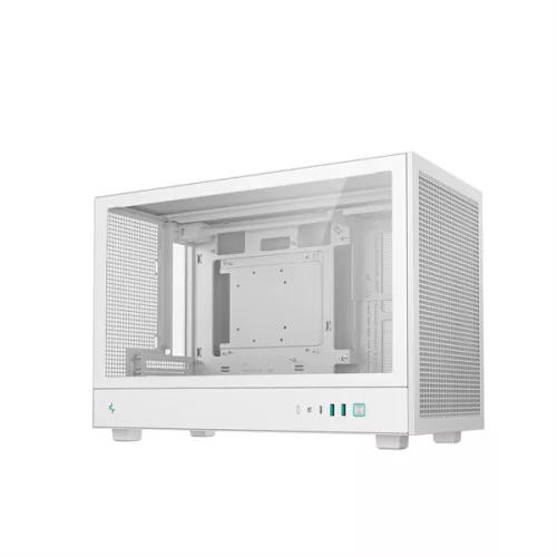 DeepCool Számítógépház - CH260 WH (fekete, Mini-ITX/Micro ATX (BTF), 2xUSB3.0, Type-C, fehér)