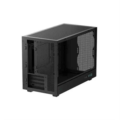 DeepCool Számítógépház - CH260 (fekete, Mini-ITX/Micro ATX (BTF), 2xUSB3.0, Type-C, fekete)