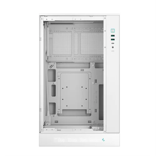 DeepCool Számítógépház - CH270 DIGITAL WH (fekete, Mini-ITX/Micro-ATX (BTF), 2xUSB3.0, Type-C, fehér)