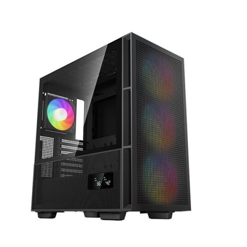 DeepCool Számítógépház - CH560 DIGITAL (fekete, 3x14cm +1x12  A-RGB ventilllátor, E-ATX, 2xUSB3.0)