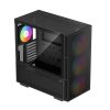 DeepCool Számítógépház - CH560 (fekete, ablakos, 3x14cm +1x12cm A-RGB ventilllátor, E-ATX, 2xUSB3.0)