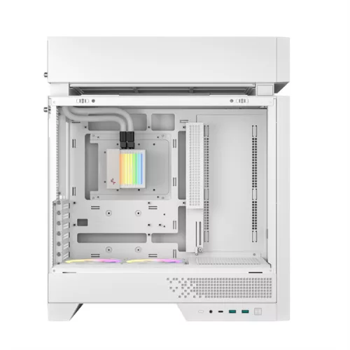 DeepCool Számítógépház - CL6600 WH (fehér, 1x360cm AIO vízhűtés,  2x120mm A-RGB, ATX, 2xUSB3.0, 1xUSB-C)
