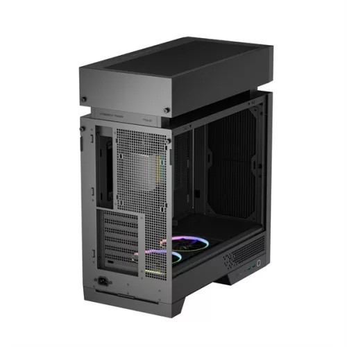 DeepCool Számítógépház - CL6600 (fekete, 1x360cm AIO vízhűtés, 2x120mm A-RGB, ATX, 2xUSB3.0, 1xUSB-C)