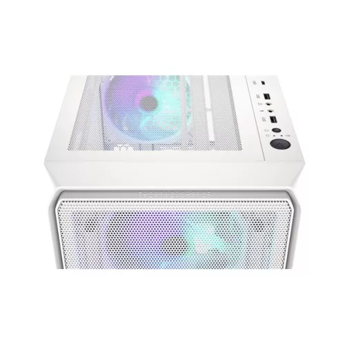 Endorfy Számítógépház - Arx 500 White ARGB (ATX/micro ATX/ITX, 1xUSB-C, 2xUSB3.0, 4x14cm LED ventilátor, ablakos, fehér)