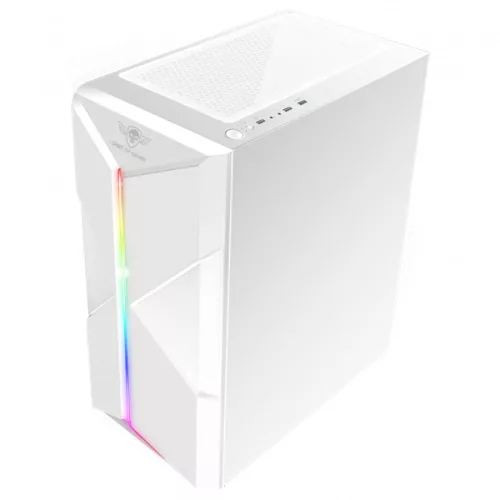 Spirit of Gamer Számítógépház - CLONE 3 White (fekete, ablakos, 2x12cm ventilátor, alsó táp,  ATX, 1xUSB3.0, 2xUSB2.0)