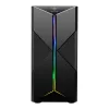 Spirit of Gamer Számítógépház - CLONE 3 Black (fekete, ablakos, 2x12cm ventilátor, alsó táp,  ATX, 1xUSB3.0, 2xUSB2.0)