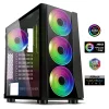 Spirit of Gamer Számítógépház - GHOST III RGB (fekete, ablakos, 4x12cm ventilátor, ATX, mATX, 2xUSB3.0, 1xUSB2.0)