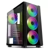 Spirit of Gamer Számítógépház - GHOST III RGB (fekete, ablakos, 4x12cm ventilátor, ATX, mATX, 2xUSB3.0, 1xUSB2.0)