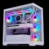 Spirit of Gamer Számítógépház - SPARK Arctic (fehér, ablakos, 6x12cm ventilátor, alsó táp,  ATX, 2xUSB3.0, 1xUSB-C)