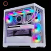 Spirit of Gamer Számítógépház - SPARK Arctic (fehér, ablakos, 6x12cm ventilátor, alsó táp,  ATX, 2xUSB3.0, 1xUSB-C)