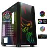 Spirit of Gamer Számítógépház - GHOST ONE RGB (fekete, ablakos, 2x12cm ventilátor, ATX, mATX, 2xUSB3.0, 1xUSB2.0)