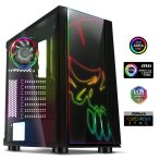   Spirit of Gamer Számítógépház - GHOST ONE RGB (fekete, ablakos, 2x12cm ventilátor, ATX, mATX, 2xUSB3.0, 1xUSB2.0)