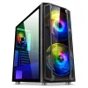 Spirit of Gamer Számítógépház - GHOST 5 RGB (fekete, ablakos, 2x20cm, 2x12cm ventilátor, ATX, mATX, 2xUSB3.0, 1xUSB2.0)