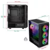 Spirit of Gamer Számítógépház - Rogue VII RGB (fekete, ablakos, 6x12cm ventilátor, alsó táp,  mATX, 1xUSB3.0, 2xUSB2.0)