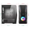 Spirit of Gamer Számítógépház - Rogue V RGB (fekete, ablakos, 2x12cm ventilátor, alsó táp,  ATX, 1xUSB3.0, 2xUSB2.0)
