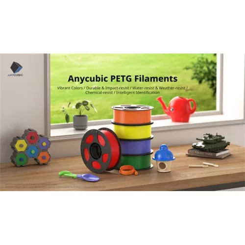 ANYCUBIC 3D Filament - PETG Filament Black AHPEBK-103 (Fekete, 1kg)