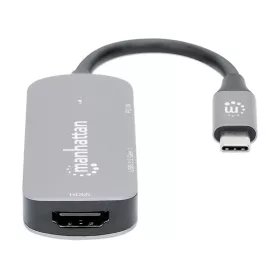   Manhattan Kábel átalakító - USB-C to HDMI  3-in-1 (HDMI, USB-A, USB-C PD (100 W))