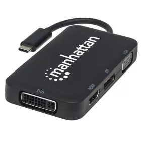   Manhattan Kábel átalakító - USB-C 4-in-1 Audio/Video Converter, USB 3.1 Type-C Male to HDMI/DP/VGA/DVI-I
