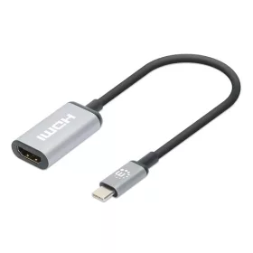   Manhattan Kábel átalakító - 4K@60Hz USB-C to HDMI Adapter, Active, Aluminum, Ezüst